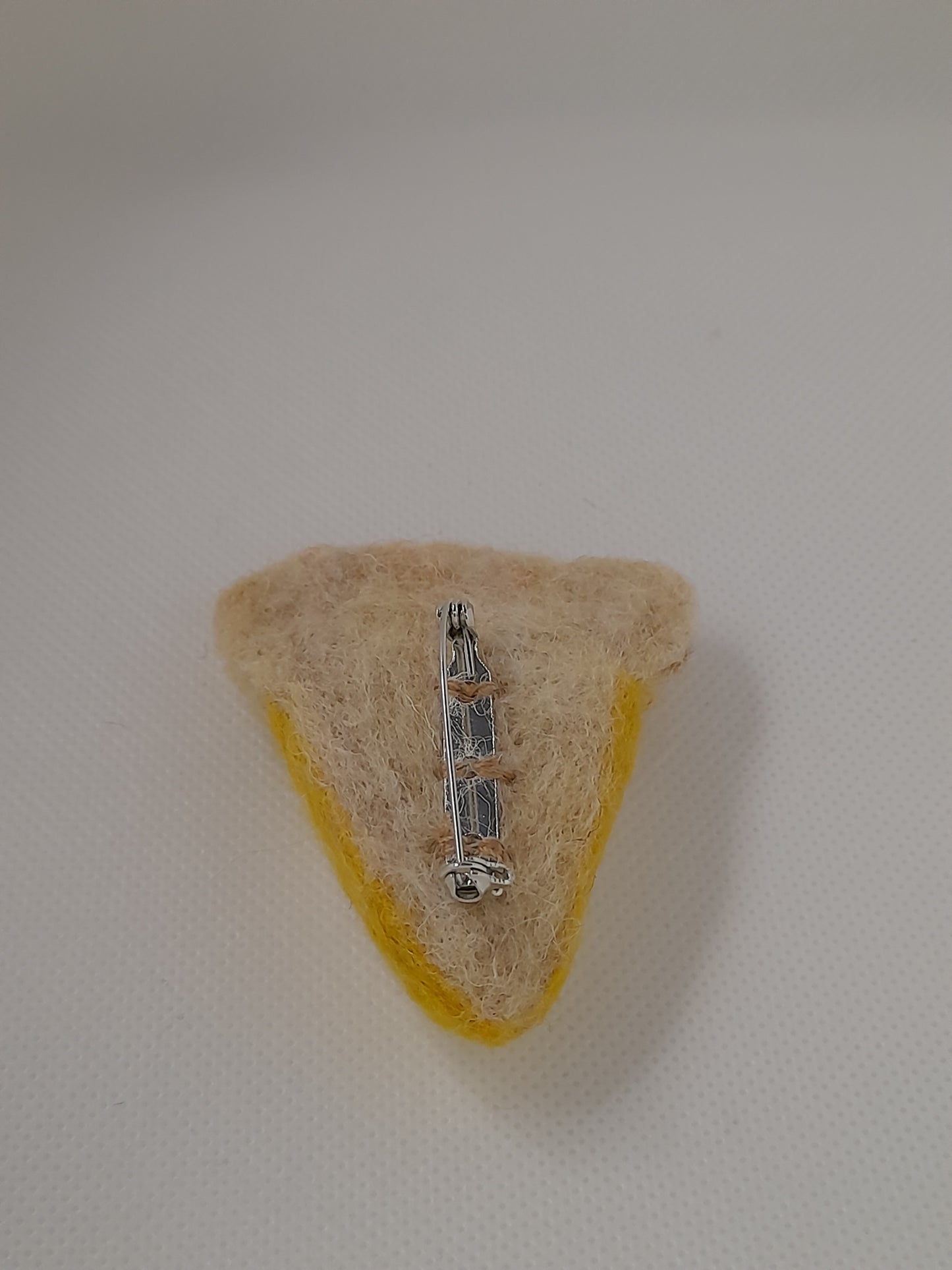 lemon meringue pie handmade needle felted brooch pin