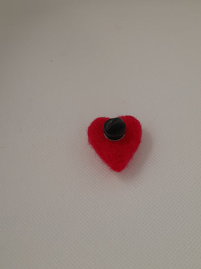 Handmade needlefelted vlaentines heart brooch